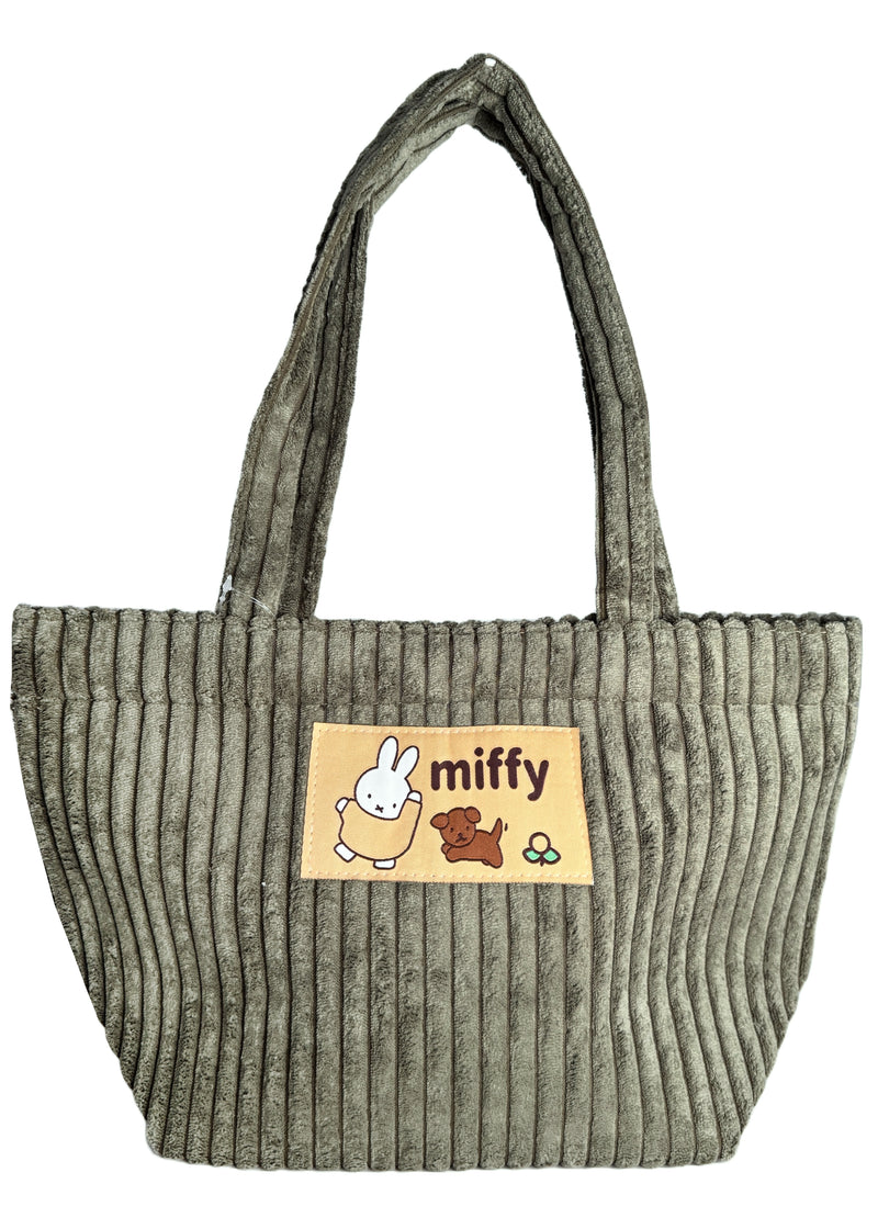 Miffy & Snuffy Olive Corduroy Tote