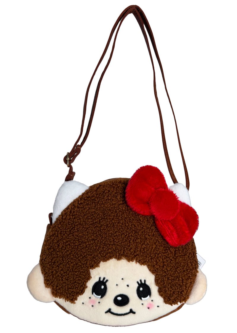 Monchhichi X Sanrio Hello Kitty Face Plush Crossbody Bag -Limited Edition