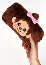 Monchhichi-Chan Face Plush Cosmetic Bag