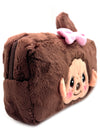 Monchhichi-Chan Face Plush Cosmetic Bag