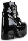 GOLFITO 03 Danger Zone Patent Black Platform Boots