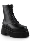 VIGO 01 Military Brat Black Platform Boots