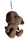 Peanuts Snoopy Chocolate Corduroy Plush Ball Chain Mascot Keychain