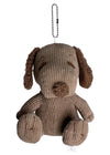 Peanuts Snoopy Chocolate Corduroy Plush Ball Chain Mascot Keychain