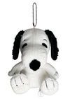 Peanuts Snoopy Classic Corduroy Plush Ball Chain Mascot Keychain