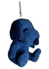 Peanuts Snoopy Navy Corduroy Plush Ball Chain Mascot Keychain