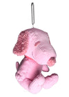 Peanuts Snoopy Pink Corduroy Plush Ball Chain Mascot Keychain