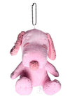 Peanuts Snoopy Pink Corduroy Plush Ball Chain Mascot Keychain