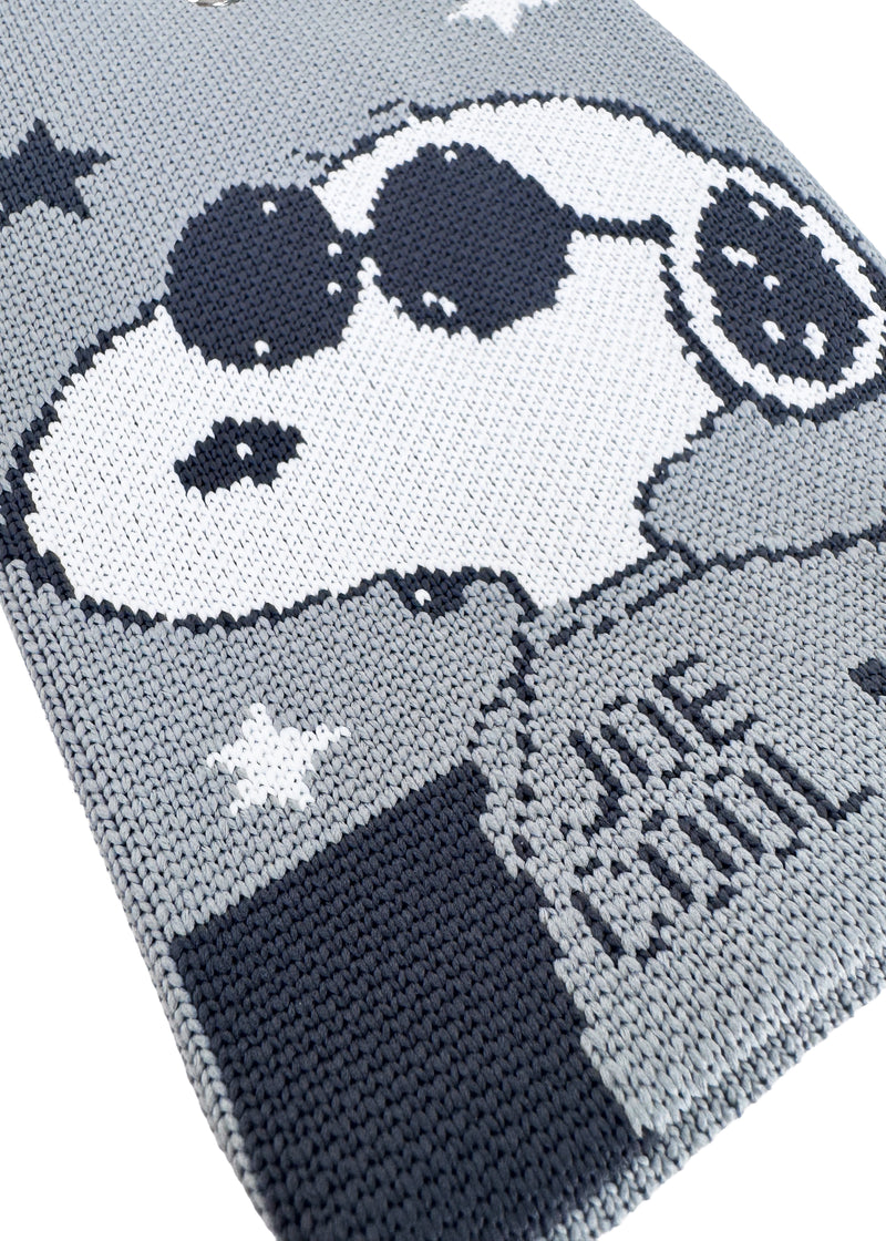 Peanuts Joe Cool Snoopy Knitted Grey Crossbody