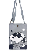 Peanuts Joe Cool Snoopy Knitted Grey Crossbody
