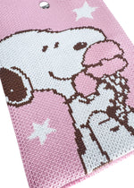 Peanuts Snoopy Loves Ice Cream Knitted Pink Crossbody