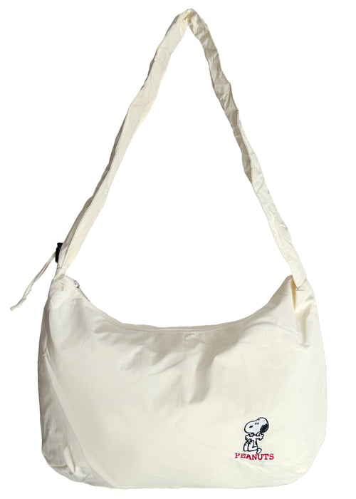 Peanuts Snoopy Medium Nylon Ivory Shoulder Bag