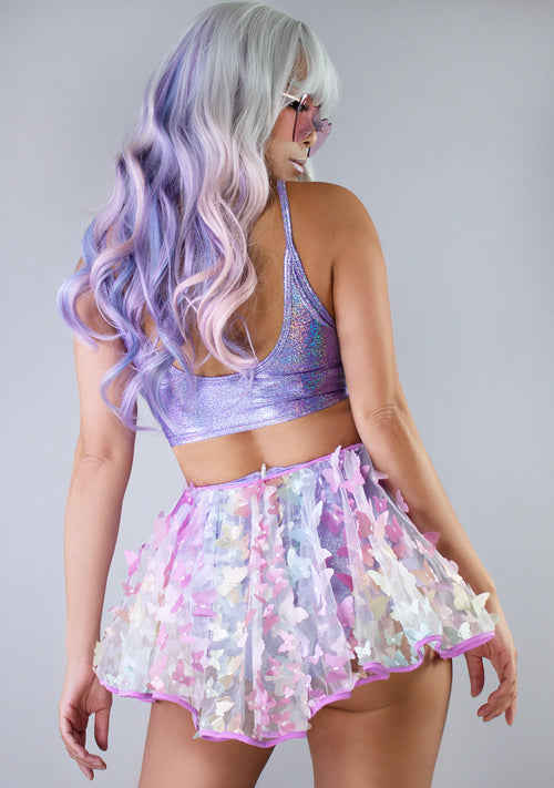Butterfly Illusionist Mesh Harness Skirt