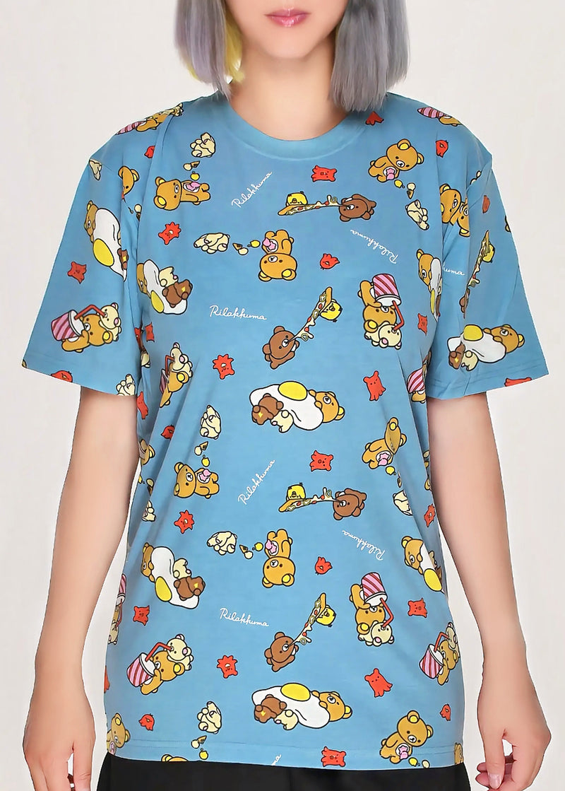 San-X Rilakkuma Hanging Out AOP Tee