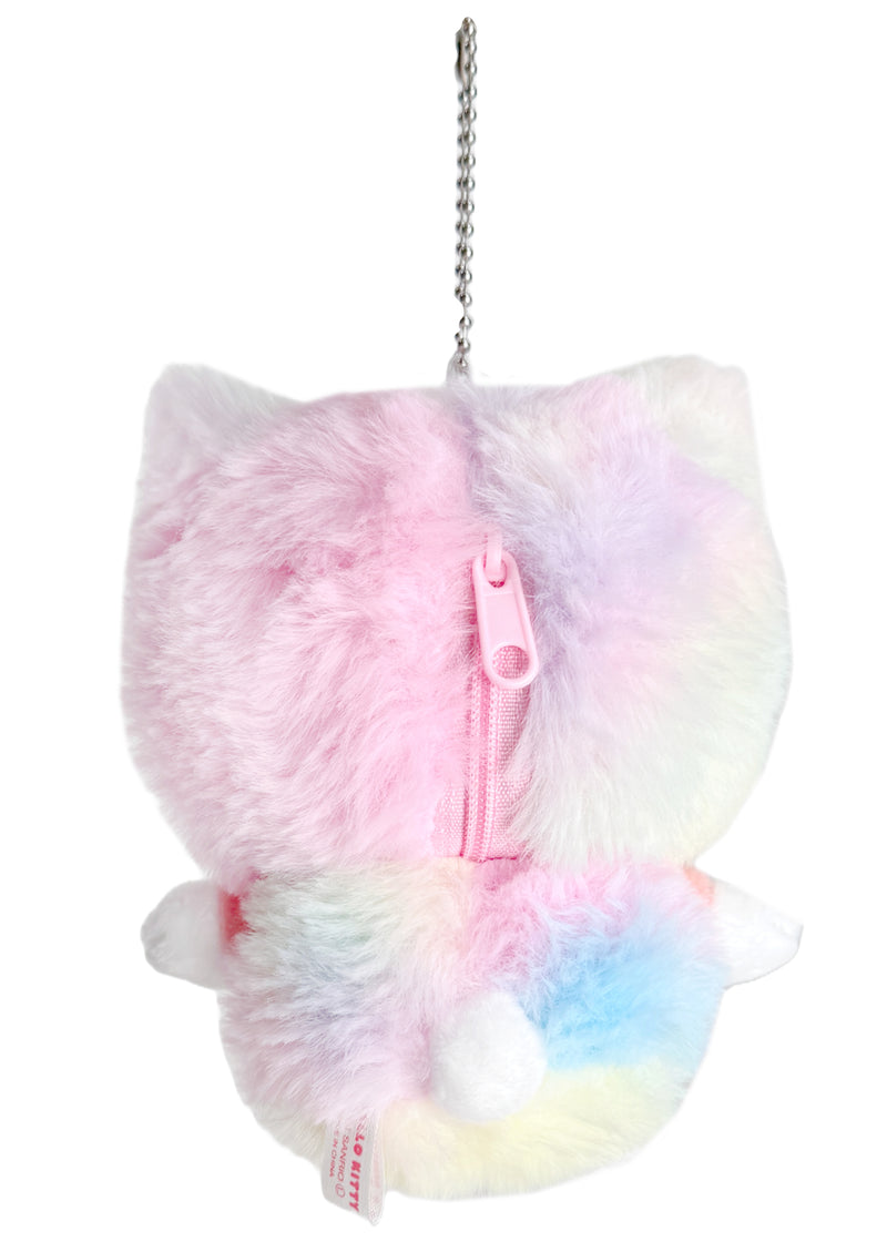 Sanrio Hello Kitty Pastel Rainbow Plush Ball Chain Mascot Keychain