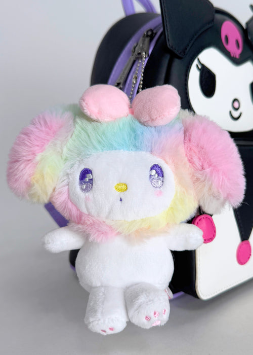 Sanrio My Melody Pastel Rainbow Plush Ball Chain Mascot Keychain