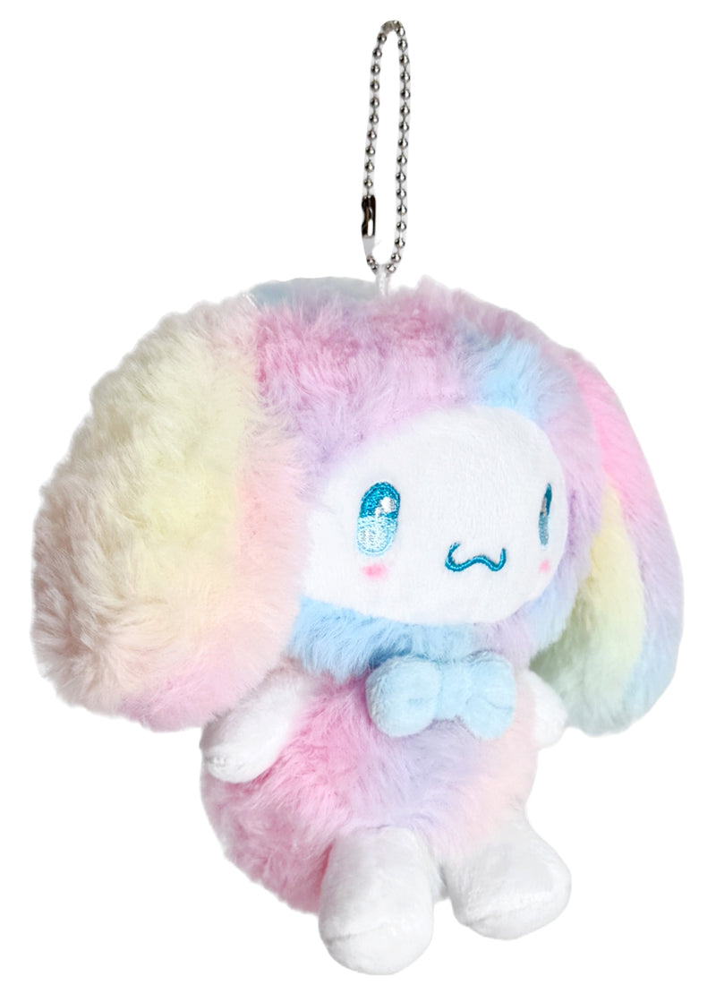 Sanrio Cinnamoroll Pastel Rainbow Plush Ball Chain Mascot Keychain