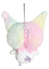 Sanrio Kuromi Pastel Rainbow Plush Ball Chain Mascot Keychain