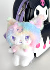 Sanrio Kuromi Pastel Rainbow Plush Ball Chain Mascot Keychain