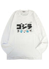 Sanrio x Godzilla Character White Long Sleeve Tee
