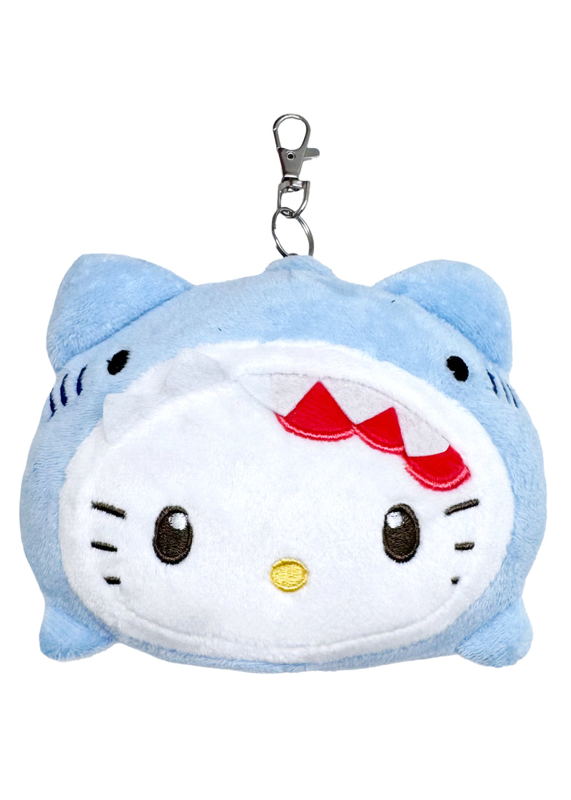 Sanrio Hello Kitty Jaws Cosplay Retractable Cord Pass Holder Plush Mascot