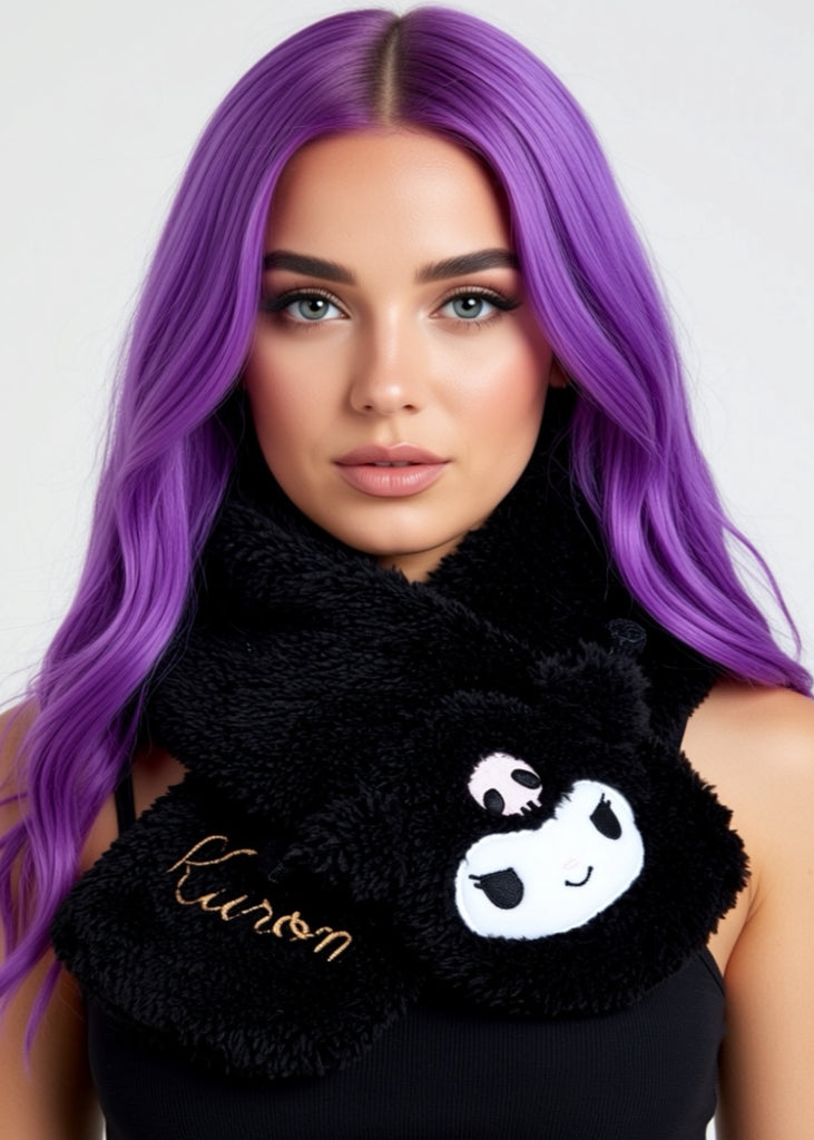 Sanrio Kuromi Plush Muffler Scarf JSASMF036 | LASR – LA Style Rush