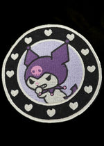 Sanrio Kuromi Embroidered Black Bomber Jacket