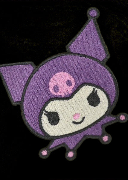 Sanrio Kuromi Embroidered Black Bomber Jacket
