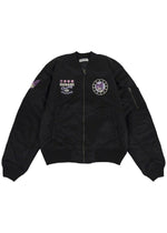 Sanrio Kuromi Embroidered Black Bomber Jacket