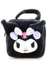 Sanrio Kuromi Face Square Plush Cosmetic Bag