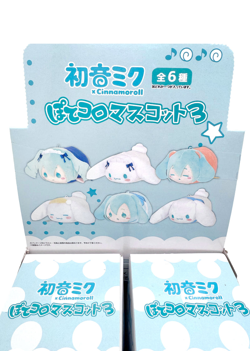 Sanrio Cinnamoroll x Hatsune Miku Potekoro V3 Plush Mascot - Blind Box