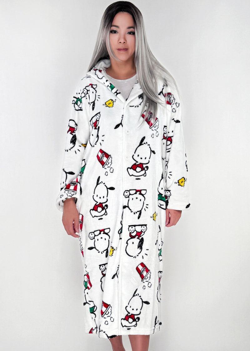 Sanrio Pochacco Popcorn Plush Blanket Hoodie