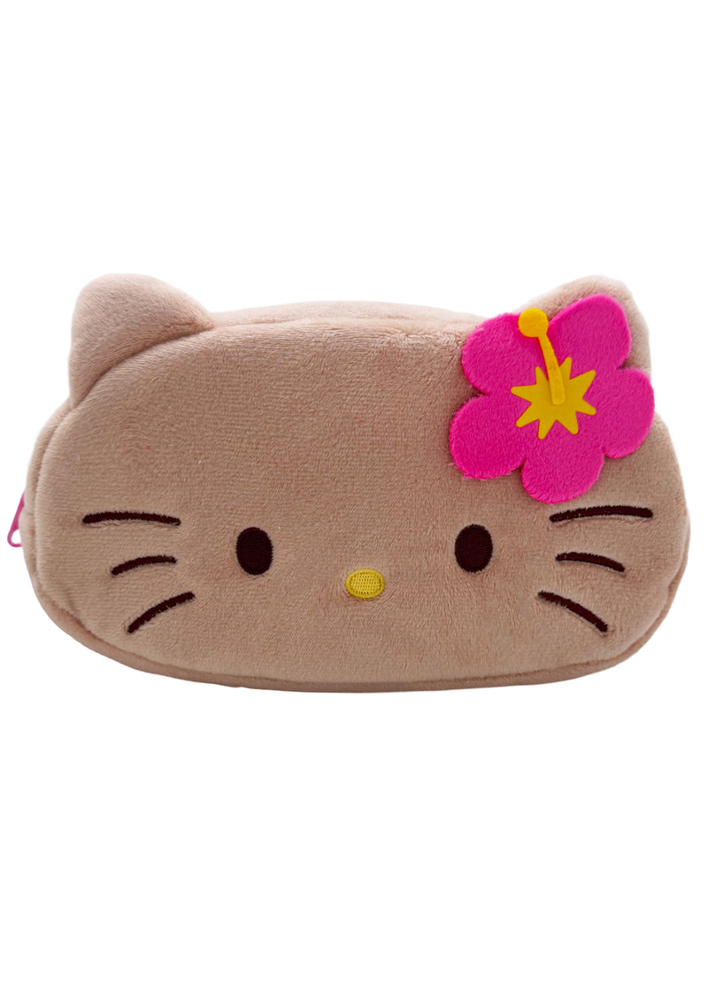 Sanrio Hello Kitty Tanned Plush Cosmetic Bag