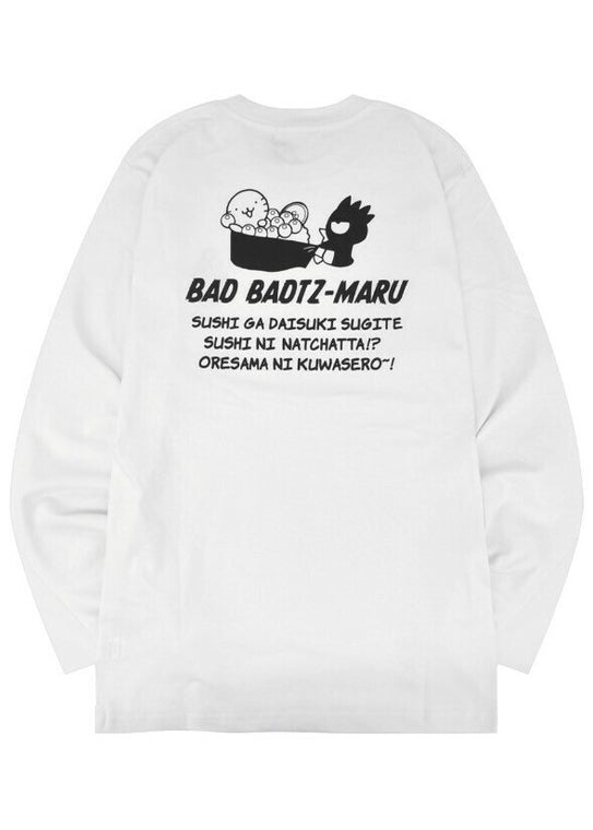 Sanrio Badtz Maru Loves Sushi White Long Sleeve Tee