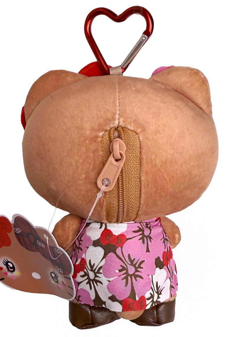Sanrio Tanned Hello Kitty Hibiscus Plush Mascot Carabiner