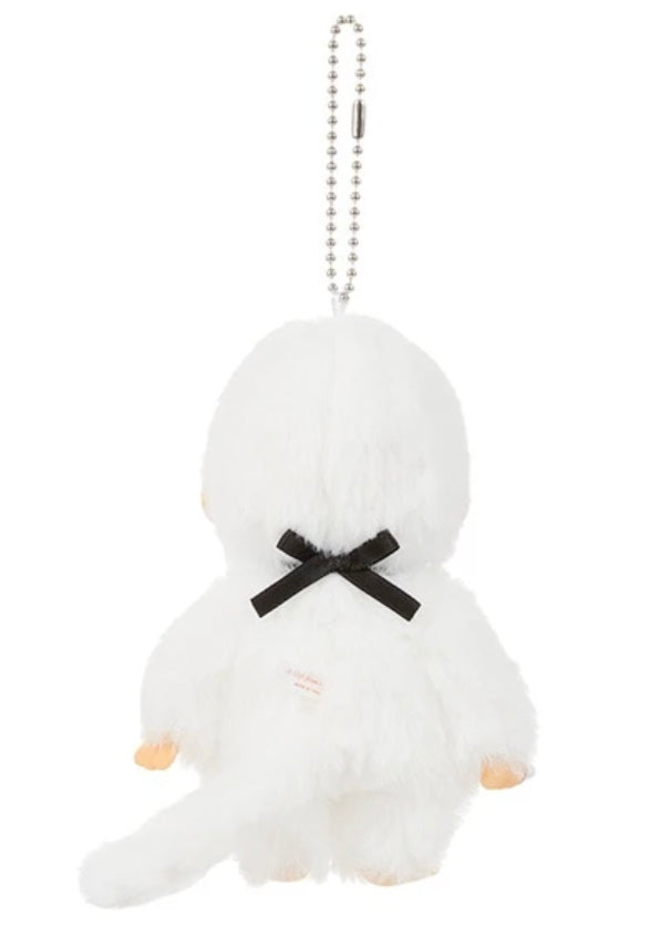 Sekiguchi Monchhichi Colors White Plush Mascot Keychain 203475