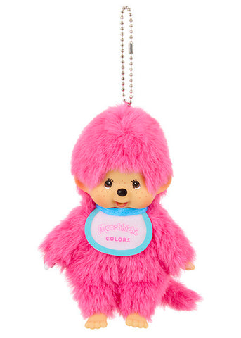 ぬいぐるみ Fashion Charm Monchhichi Sekiguchi Sekiguchi Monchhichi Colors Neon Pink Plush Mascot Keychain 226979