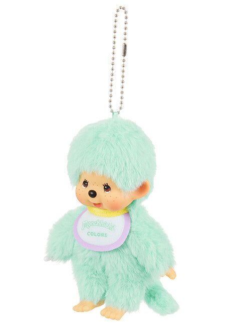 Sekiguchi Monchhichi Colors Neon Green Plush Mascot Keychain