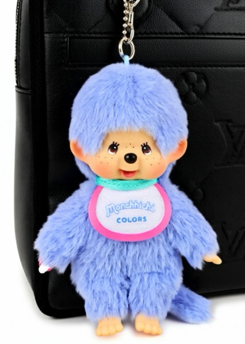 Sekiguchi Monchhichi Colors Neon Yellow Plush Mascot Keychain