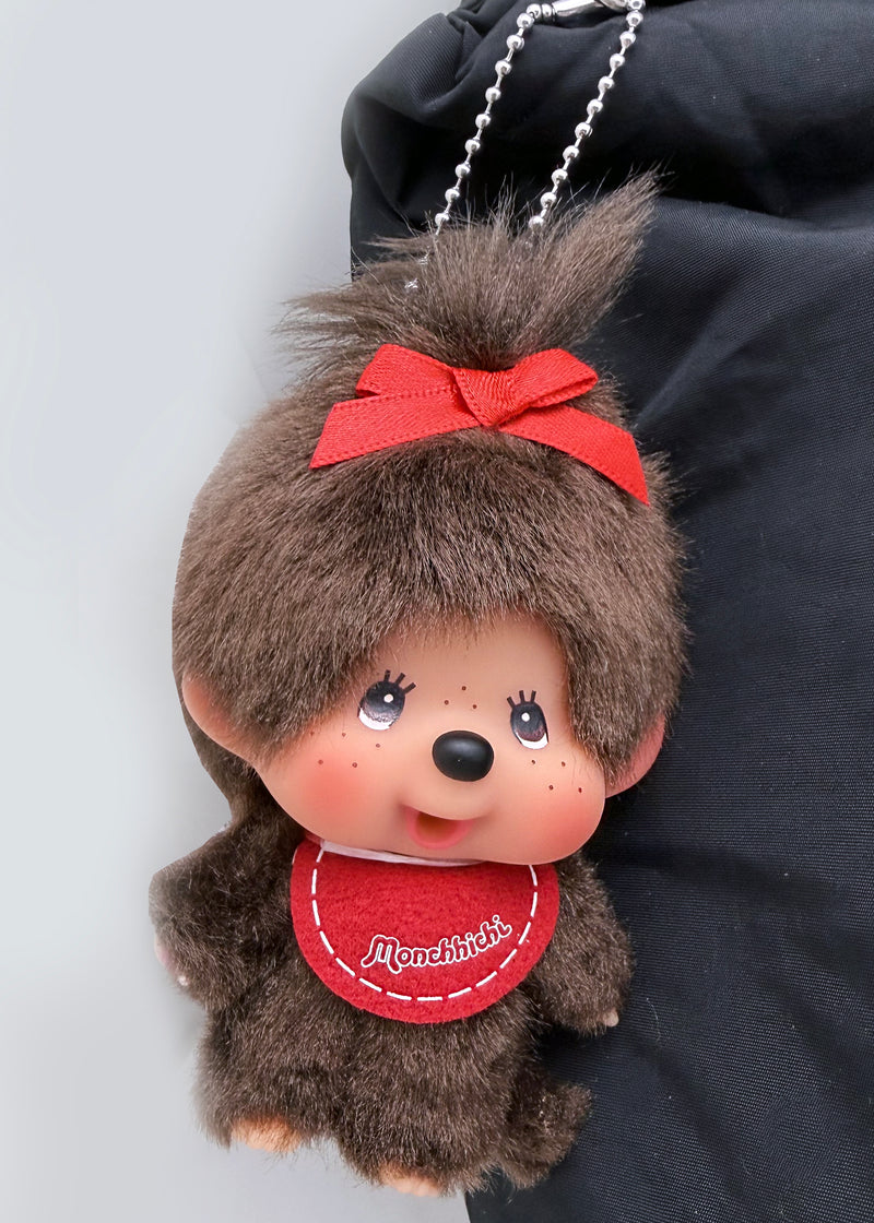 Sekiguchi Monchhichi-Chan Big Head Plush Mascot Keychain 257300
