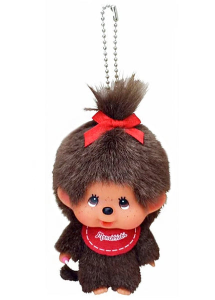 新品 ラブリーパンク モンチッチ ペア monchhichi 582 Sekiguchi Monchhichi-Chan Big Head Plush Mascot Keychain 257300