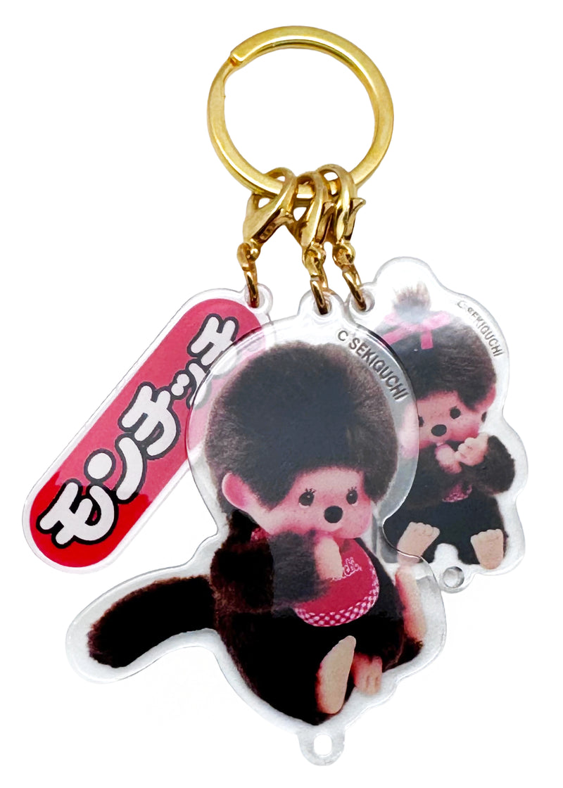 Monchhichi Classic 3PC Acrylic Keychain