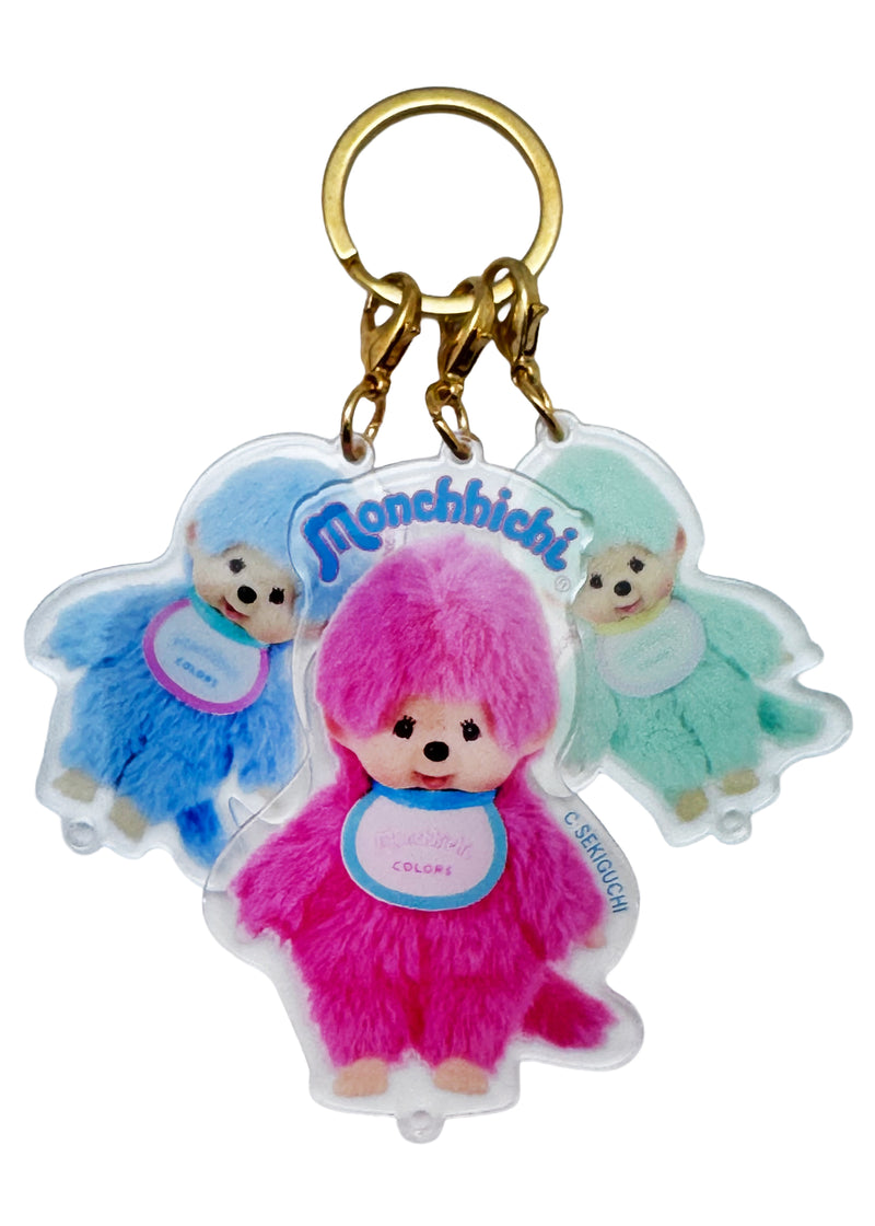 Monchhichi Colorful Neon 3PC Acrylic Keychain