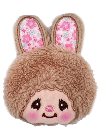 Sekiguchi Monchhichi Sweet Chimutan Beige Bunny Plush Coin Bag MC