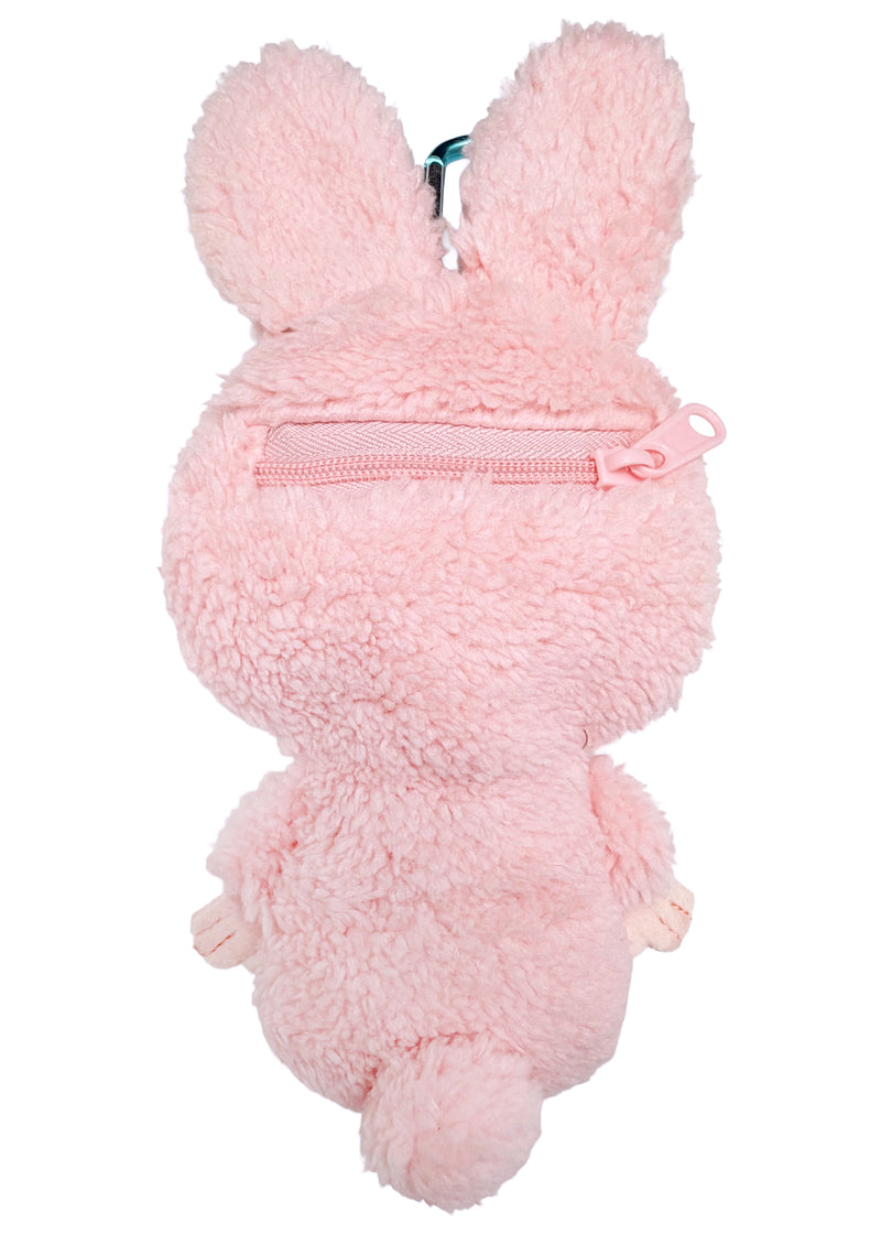 Sekiguchi Monchhichi Chimutan Pink Bunny Plush Mascot Carabiner