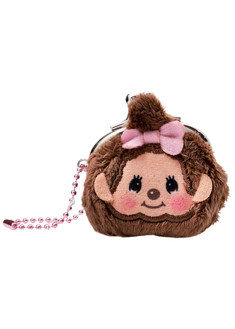 Sekiguchi Monchhichi-Chan Face Plush Mini Coin Bag UCMC-0014GL