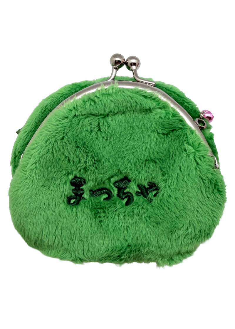 Sekiguchi Monchhichi-Kun Matcha Green Plush Coin Bag UCMC-0009BG