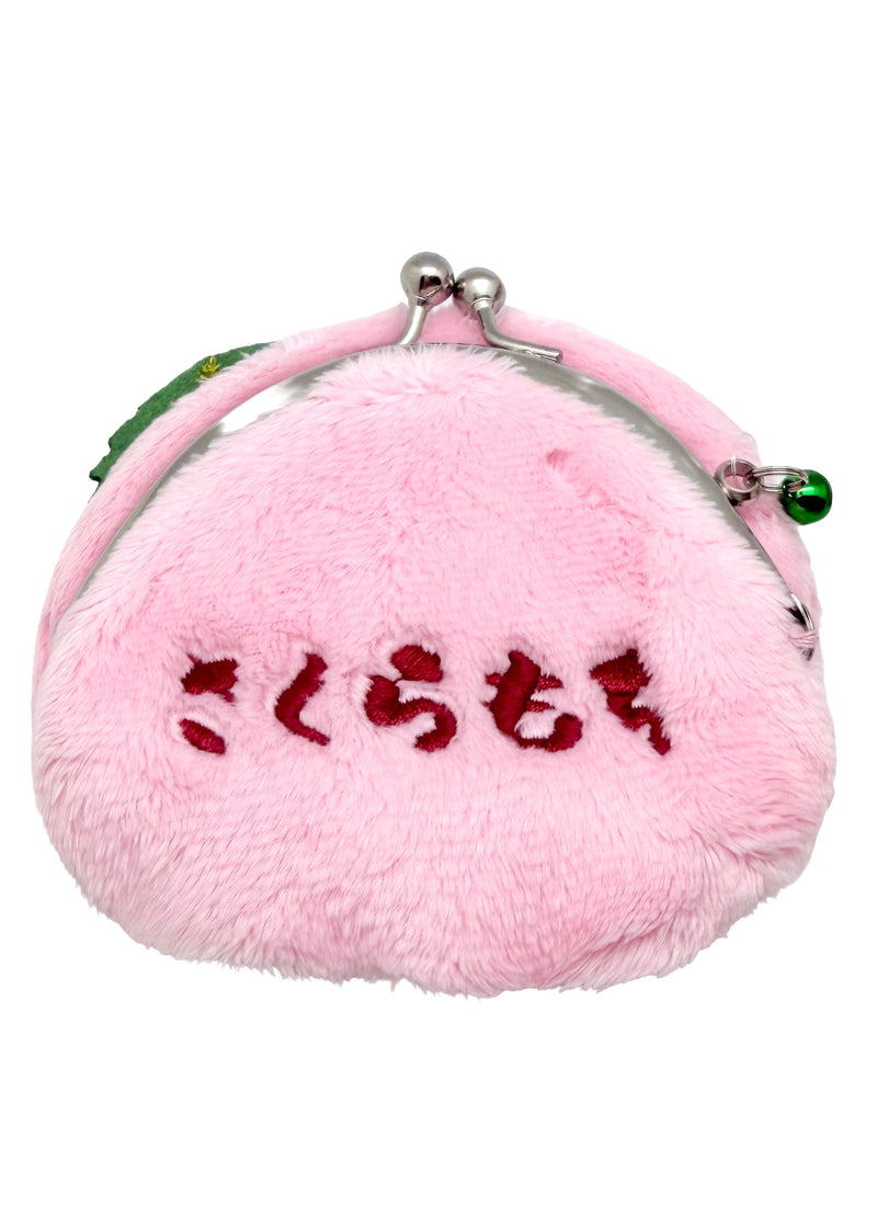 Sekiguchi Monchhichi-Kun Sakura Mochi Pink Plush Coin Bag UCMC