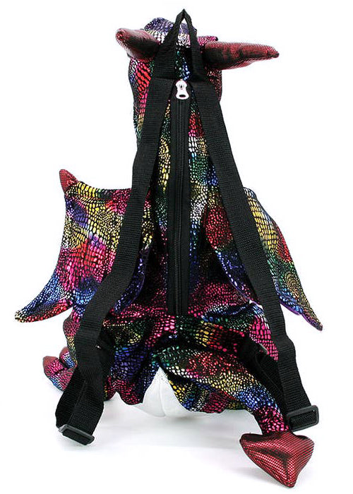Rainbow Dragon Plush Backpack