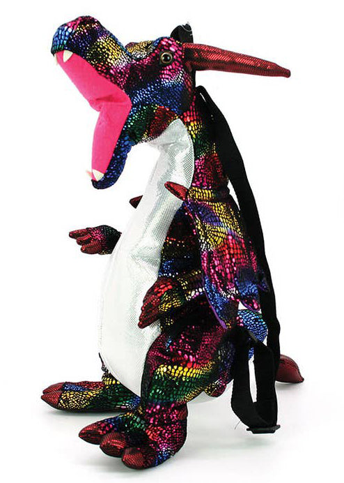 Rainbow Dragon Plush Backpack